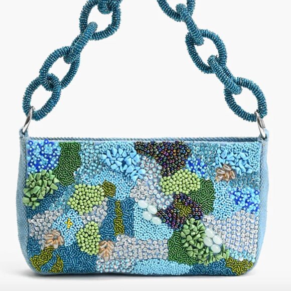 AMERICA AND BEYOND Blue Lagoon Glam Bag - Picture 1 of 3